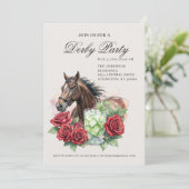 Elegant Derby Party  Einladung (Stehend Vorderseite)