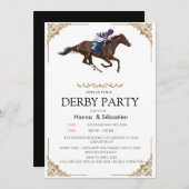 Elegant Derby Party Horse Racing Invitation Einladung (Vorne/Hinten)