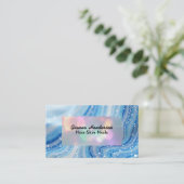 Elegant Design And Blue Waves Visitenkarte (Stehend Vorderseite)