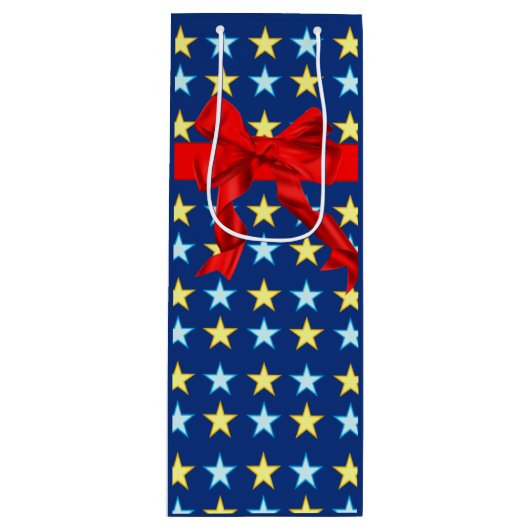 Elegant design with stars geschenktüte für weinflaschen (Vorderseite)