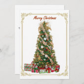 Elegant designed Christmas Tree Feiertagskarte (Vorne/Hinten)