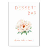 Elegant Dessert Bar Invitation Tischnummer (Rückseite)