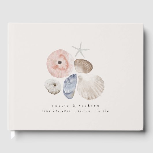 Elegant Destination Beach Wedding Gäestbook Gästebuch (Vorderseite)