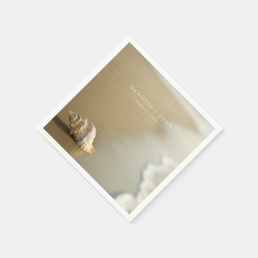 Elegant Destination Beach Wedding Reception  Serviette (Ecke)