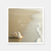 Elegant Destination Beach Wedding Vielen Dank Serviette (Vorderseite)