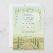 Elegant Destination Italy Rustic QR Code Wedding Einladung (Vorderseite)