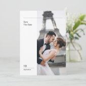 Elegant Destination Wedding Photo Save The Date Einladung (Stehend Vorderseite)