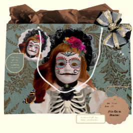 Elegant Día de Muertos Gift Bag Große Geschenktüte