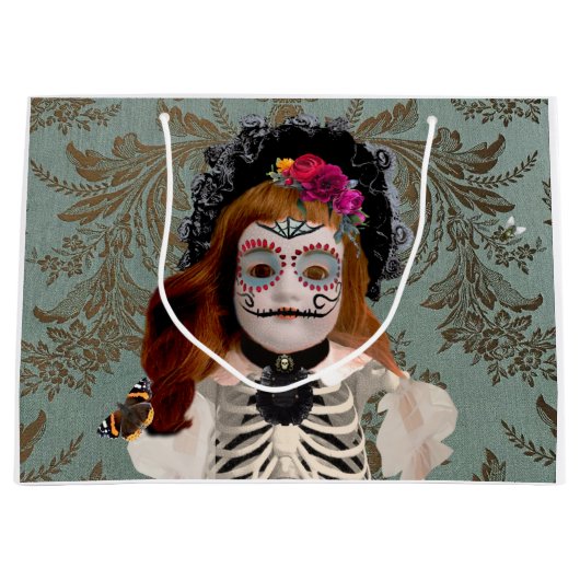 Elegant Día de Muertos Gift Bag Große Geschenktüte (Vorderseite)