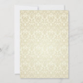 Elegant Diamante Satin Bow Wedding | Elfenbeinfuch Einladung (Rückseite)