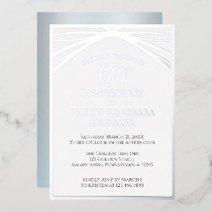 Elegant Diamond 60. Hochzeitstag Party Folieneinladung