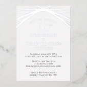 Elegant Diamond 60. Hochzeitstag Party Folieneinladung (Vorderseite)