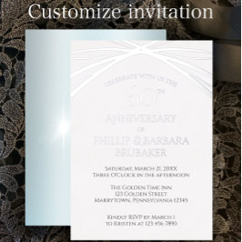 Elegant Diamond 60. Hochzeitstag Party Folieneinladung