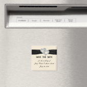 Elegant Diamond Black Ribbon speichern Sie das Dat Magnet (In Situ (Geschirrspüler))