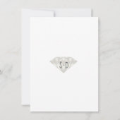 Elegant Diamond Calligraphy Probe Dinner Einladung (Rückseite)