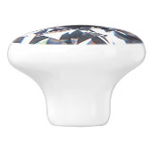 Elegant Diamond Crystal Monogram Keramikknauf (Seitenansicht)