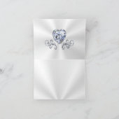 Elegant Diamond Heart Wedding Dankeschön Karten (Innenseite)
