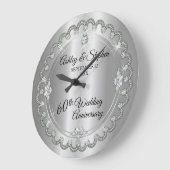 Elegant Diamond Jubilee 60. Hochzeitstag Große Wanduhr (Winkel)