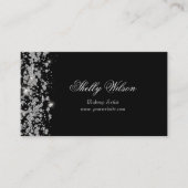 Elegant Diamond Sparkle Black Visitenkarte (Vorderseite)