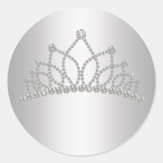 Elegant Diamond Tiara Princess Sticker (Vorderseite)