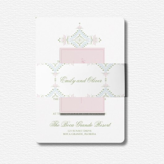 Elegant Diamond Wedding Einladungsbanderole