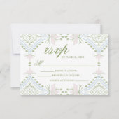 Elegant Diamond Wedding RSVP Karte (Vorderseite)