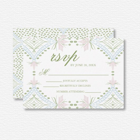 Elegant Diamond Wedding RSVP Karte