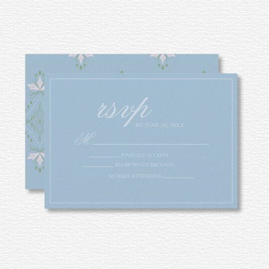 Elegant Diamond Wedding RSVP Karte