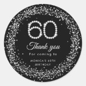 Elegant Diamonds 60. Geburtstag Danke Sticker (Vorderseite)