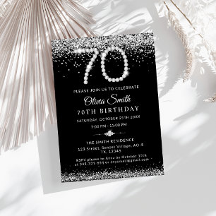 Elegant Diamonds 70. Geburtstagsparty Einladung