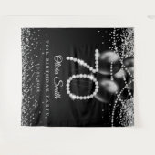 Elegant Diamonds 70. Geburtstagsparty Hintergrund Wandteppich (Vorderseite (Horizontal))