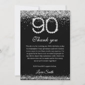 Elegant Diamonds 90th Birthday Thank you Card Dankeskarte (Vorderseite)