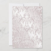 Elegant Diamonds Damask Hochzeitstag Einladung (Rückseite)
