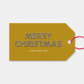 Elegant Diamonds Frohe Weihnachts-Business Gelb Geschenkanhänger (Vorderseite (Horizontal))