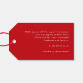 Elegant Diamonds Frohe Weihnachtsgeschäft Red Geschenkanhänger (Rückseite Horizontal)