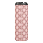 Elegant Diamonds Luxury Blush Pink Monogram Thermosbecher (Rückseite)