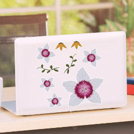 Elegant Dianthus handGezeichnet florale botanische Aufkleber