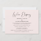 Elegant, die Hochzeitsempfehlung pink Ankündigung (Vorderseite)