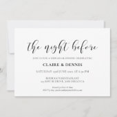 Elegant Die Nacht vor dem Abendessen der Probe Einladung (Vorderseite)