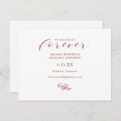 Elegant, die wir Save the Date auf ewig entschiede (Vorne/Hinten)