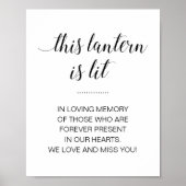 Elegant diese Laterne ist das linke Hochzeitssymbo Poster (Vorne)