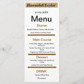 Elegant dinner party menu template menükarte (Vorderseite)