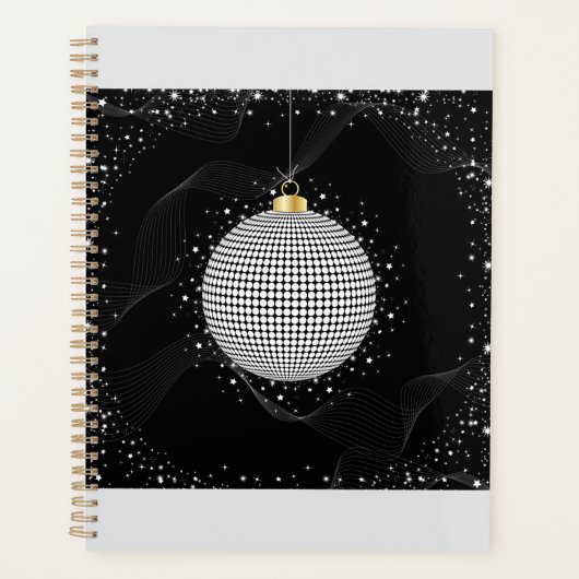 Elegant Disco Ball Christmas Ornament Planer (Vorderseite)
