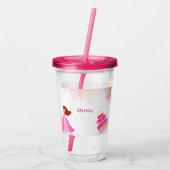 Elegant Disney princess birthday Acryltrinkbecher (Rückseite)