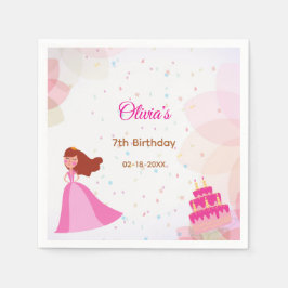 Elegant Disney princess birthday Serviette