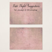 Elegant Distressed Date Night Suggestions Card (Vorne & Hinten)
