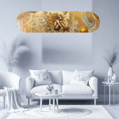 Elegant Divine Gold Mermaid Mythical Greek Legend  Skateboard