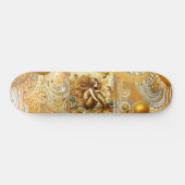 Elegant Divine Gold Mermaid Mythical Greek Legend  Skateboard (Horizontal)
