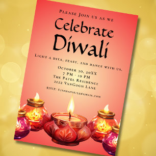 Elegant Diwali Celebration Einladung