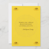 Elegant Diya und Mandala Diwali Celebration Einladung (Rückseite)